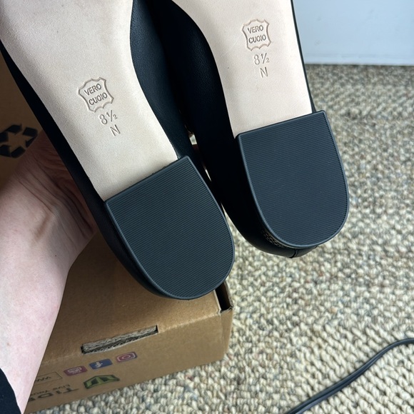 NWT - VANELi Fc-313 Ballet Flats, Black Nappa/Black Squama Print Tip, 8.5 🖤🖤 - Picture 10 of 16
